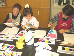 親子で参加の塗装体験教室